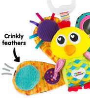 Tomy giocattolo per bambini pavone Jacques peluche sensoriale con specchio-3