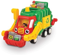 WOW Toys Flip n Tip Fred camion della spazzatura giocattolo con suoni