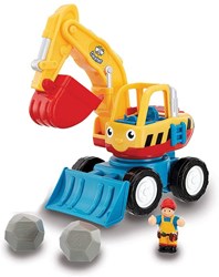 WOW Toys escavatore Dexter the Digger veicolo giocattolo rosso