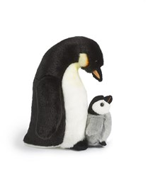 Living Nature peluche pinguino con cucciolo - giocattolo morbido