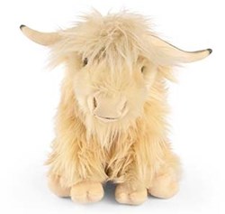 Living Nature peluche Mucca Highland bianca con suono - giocattolo peluche
