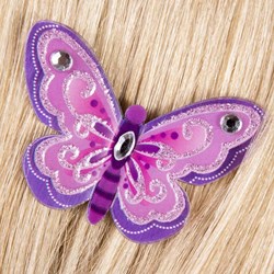 Harlekijn accessorio per capelli farfalla per bambini - fermaglio colorato 3+
