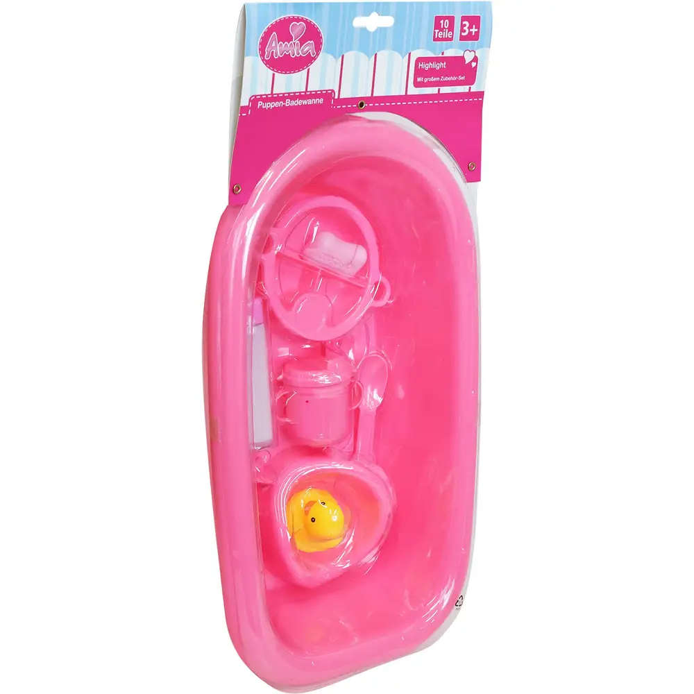 Amia set bagno bambole con accessori - vasca da bagno giocattolo