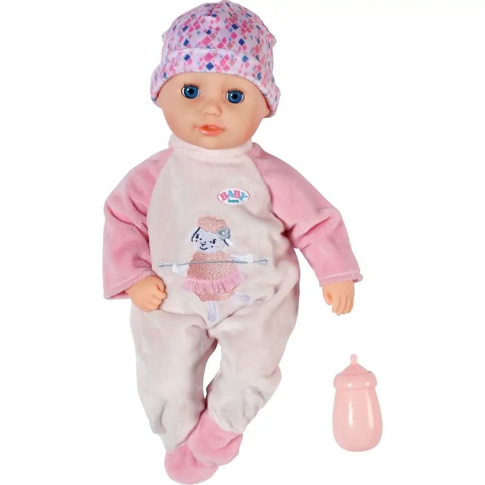 BABY born bambola Anna Rosé 36cm corpo morbido giocattolo biberon rosa