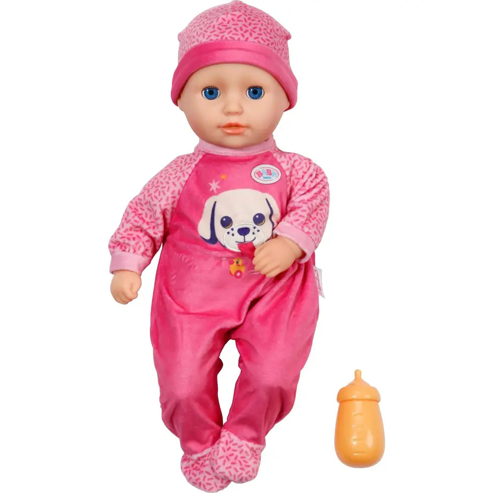 BABY born bambola Anna Pink 36cm con occhi che si chiudono e biberon