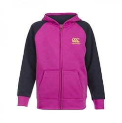 Canterbury felpa con cappuccio bambina sport rosa zip taglia 164