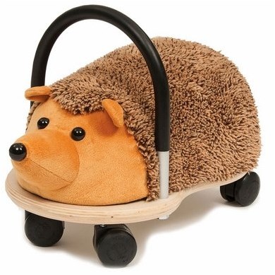 Wheelybug riccio cavalcabile piccolo - giocattolo cavalcabile per bambini - marrone