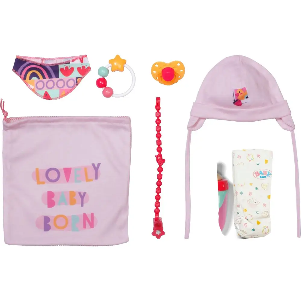 BABY born bambola neonato set accessori 43cm bambole rosa viola