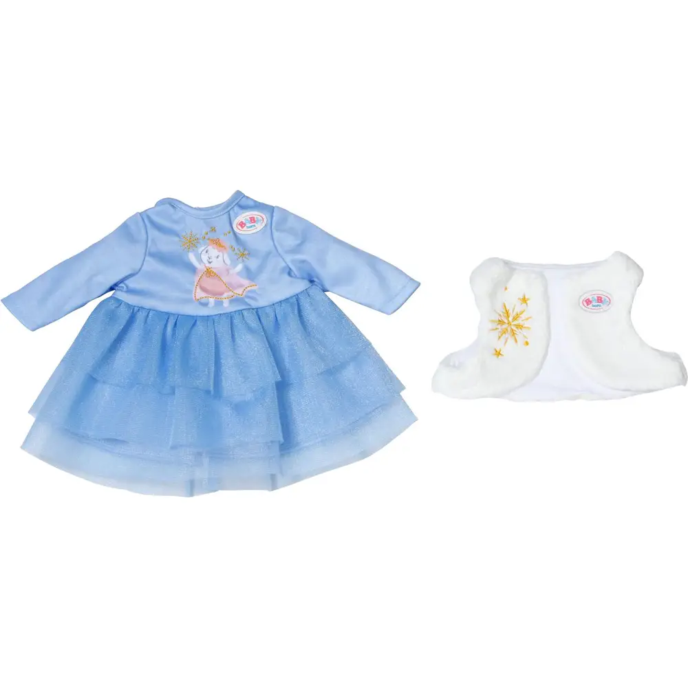 BABY born vestito bambola inverno 36cm blu tulle caldo