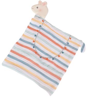 Tikiri Lama dou dou con testa in gomma naturale 37cm regalo neonato-3