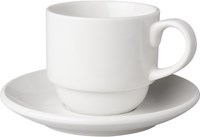 Mammoet tazze da caffè porcellana piattino largo 6 pezzi bianco 20cl