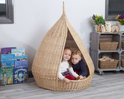 Cosy Grande Pod di Lettura da Interno casetta in vimini per bambini