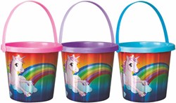 HOT Sports + Toys secchiello spiaggia unicorno rosa 19 cm plastica