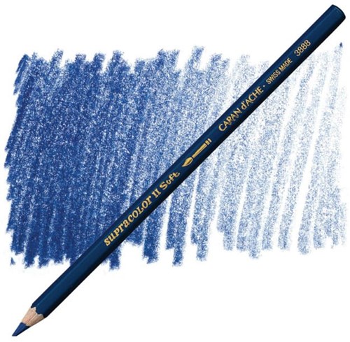 Caran d'Ache matita acquerellabile blu - Supracolor blu di Prussia-2