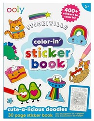 Ooly libro da colorare adesivi Cute-A-Licious Doodles attività creative