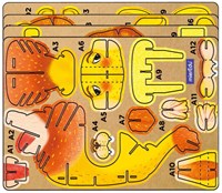Mieredu puzzle 3D leone con suono - giocattolo educativo safari-2