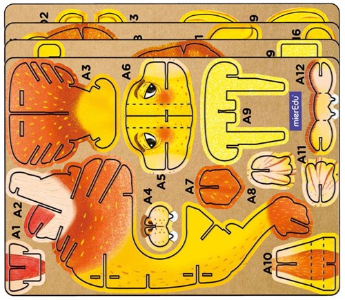 Mieredu puzzle 3D leone con suono - giocattolo educativo safari-2