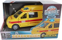 Kids GLOBE ambulanza giocattolo die cast con luci e suoni 13cm-3