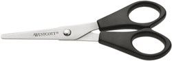 Quantore forbici - 13cm - forbici da ufficio in acciaio inox con impugnatura in plastica nera