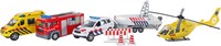 2-Play set veicoli di soccorso con auto die-cast ed elicottero-2