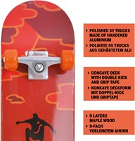 Schildkröt skateboard 31 pollici Kicker rosso - skateboard principianti funwheels-2