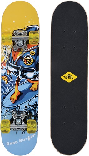 Schildkröt skateboard junior 24 pollici tavola in legno grip tape ruote PU