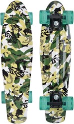 Schildkröt skateboard retro mimetico con ruote LED 56cm