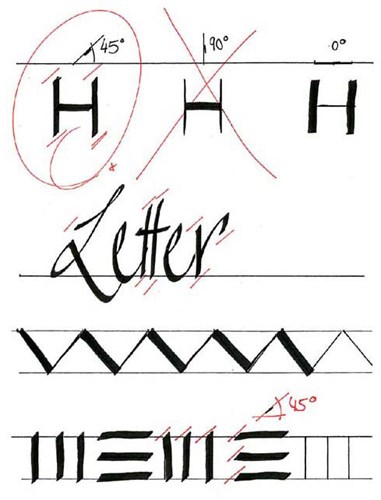 Edding penne calligrafiche set nero - 3 pezzi - pennarelli permanenti per calligrafia e hand lettering-3