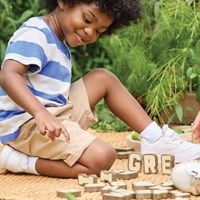 Guidecraft blocchi alfabeto in legno - giocattolo educativo per bambini-2