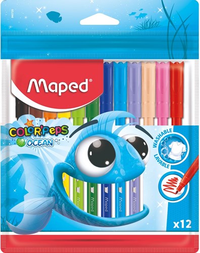 Maped pennarelli set Ocean 12 colori - disegno e colorazione bambini-2