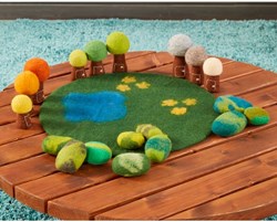 Cosy alberi stagionali in feltro set 9 pezzi - alberi da gioco per gioco creativo