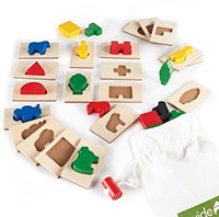 Guidecraft gioco educativo 3D Feel & Find - puzzle in legno multicolore