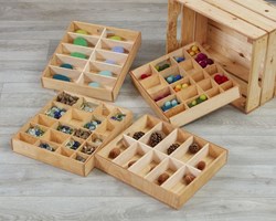 Cosy cassetta in legno tinker trays gioco educativo per la matematica