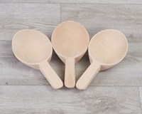 Cosy cucchiai di legno manico corto set 3 pezzi per bambini