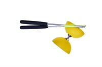 Eureka Diabolo giocattolo con bastoncini in alluminio - Giallo - Giocoleria