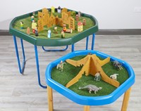 Cosy set decorativa in legno città vulcano grotta 2 pezzi