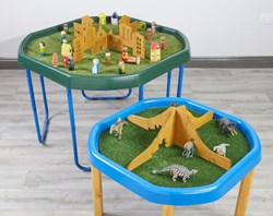 Cosy set decorativa in legno città vulcano grotta 2 pezzi