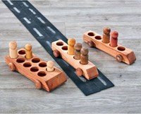 Cosy set di veicoli educativi in legno - Dieci Frame e Cinque Frame - 3 pezzi