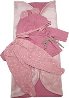 Paola Reina Set di abbigliamento Bebitos ragazza rosa/fazzoletto (45cm)