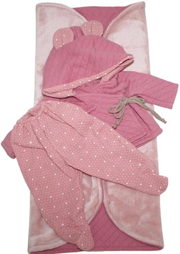 Paola Reina Set di abbigliamento Bebitos ragazza rosa/fazzoletto (45cm)