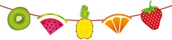 Folat ghirlanda frutta tropicale 6 metri - decorazione colorata per feste