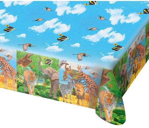 Folat tovaglia safari - decorazione festa giungla in plastica 180x130cm
