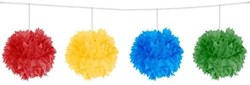 Folat Ghirlanda Pompom - Decorazione Festa Multicolore 3 Metri Carta