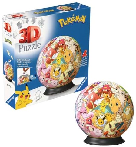 Ravensburger palla puzzle 3D Pokémon Multicharacter - puzzle giocattolo-3