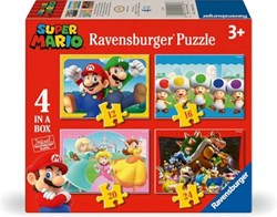 Ravensburger Super Mario puzzle 4in1 - set di puzzle per bambini