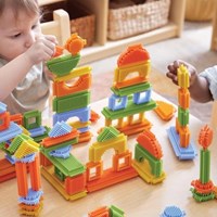 Guidecraft blocchi da costruzione Snap and Stack Thistle Blocks Set - 220 pezzi-3
