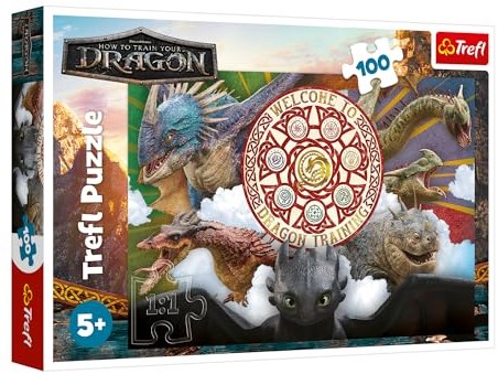 Trefl puzzle - Dragon Trainer - 100 pezzi - giocattolo educativo