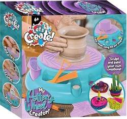 Set ceramica giocattolo creativo con tornio e argilla per bambini