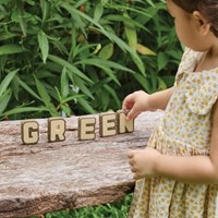 Guidecraft blocchi alfabeto in legno - giocattolo educativo per bambini-3