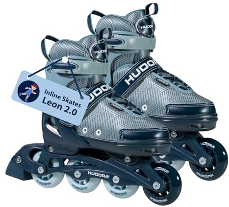 Hudora pattini in linea Leon 2.0 Ocean misura 37-41 comfort regolabile